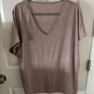 Source Unknown Women’s Tan Beige V-Neck Short Sleeve Top, Size XL, NWOT